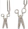 Scissor Necklace Crystal Small