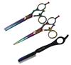 Titanium Swivel Thumb Hair Cutting  Duo 6" Shear & 6" Thinner Plus Hair Razor BT9035