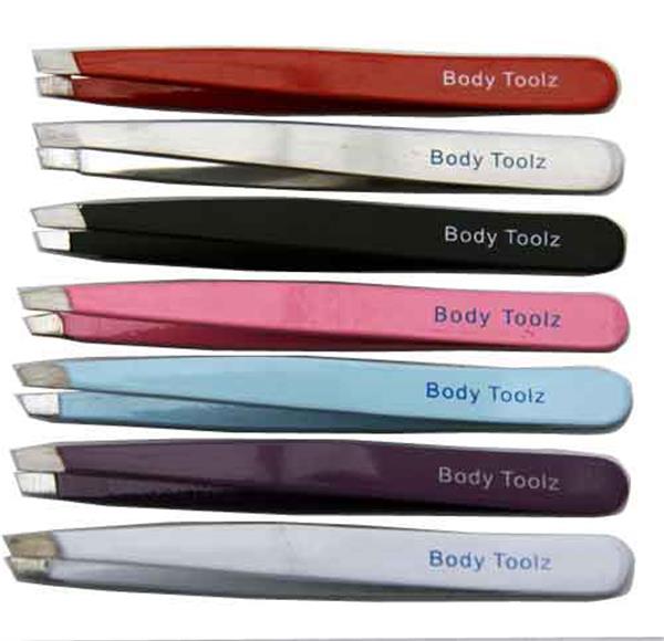 Facial Skin Care Tools Slanted Tip Colored Tweezers