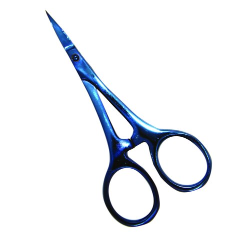 Curved Blade Cuticle / Eyebrow Scissor Blue Titanium (2070)