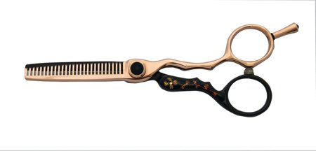 Rose-Gold Floral 5-1/2" Offset Thinning Shear (KZ8002)