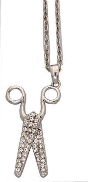 Scissor Necklace Crystal Small