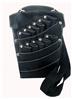 Black Leather Shear Holder 11 Pockets (BT1198)